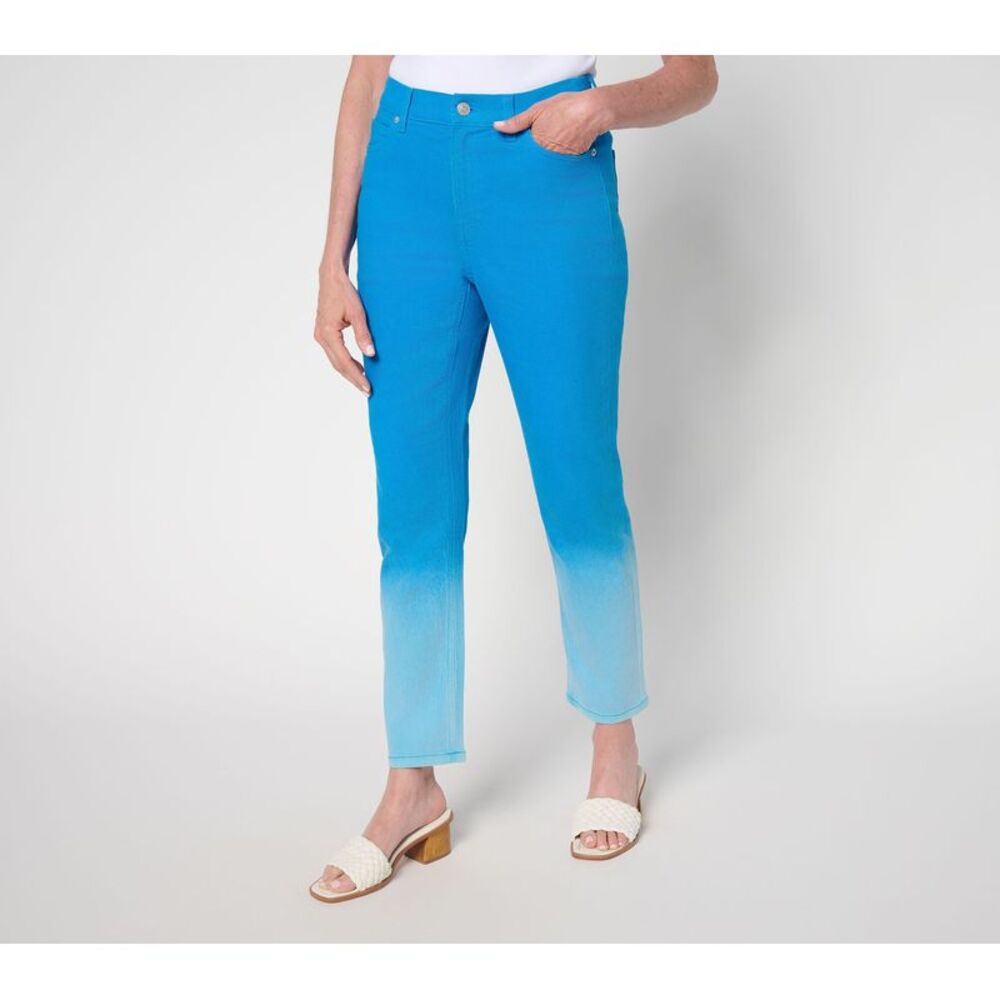 SUNNYLiFE Women's Petite Pants 12P Denim & Co. Color Multi-colored